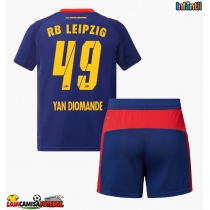 Camisa de Futebol RB Leipzig Yan Diomande #49 Equipamento Secundário Infantil 2025-26 Manga Curta (+ Calças curtas)